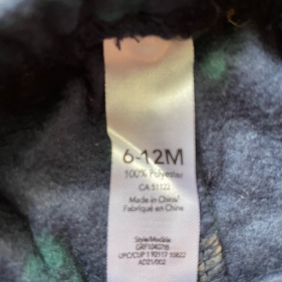 3/$20 George 6-12 month blue paw print warm fleece pants - Picture 3 of 3